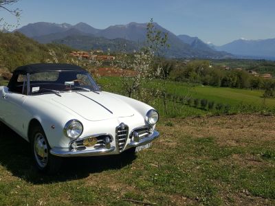 ALFA ROMEO GIULIETTA -CLASSIC CAR RENTAL-HIRE LAKE GARDA -VERONA-MANTUA-BRESCIA